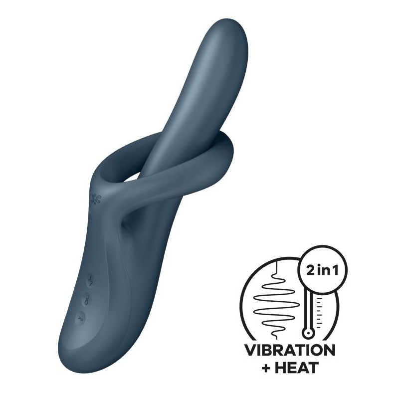 Satisfyer Vibro Rabbit Heat Flex 4 Gris